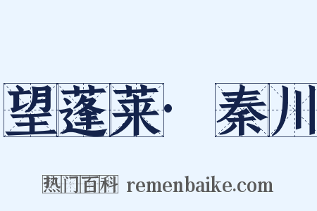 望蓬莱·秦川是什么意思的图片